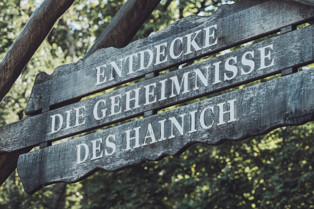 Eingang in den Nationalpark Hainich in Thüringen